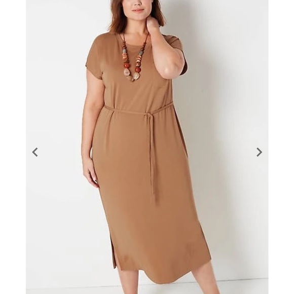 J. Jill Dresses J Jill Casualluxe Tshirt Dress In Tigers Eye Size